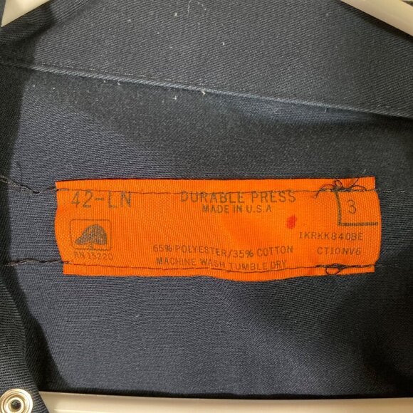 Mens Vintage Red Kap Long Sleeve Coveralls Navy 42-LN Made in USA‎ - Picture 8 of 10